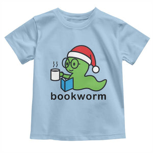 Bookworm Christmas Toddler T Shirt Reading Book Lover TS14 Light Blue Print Your Wear
