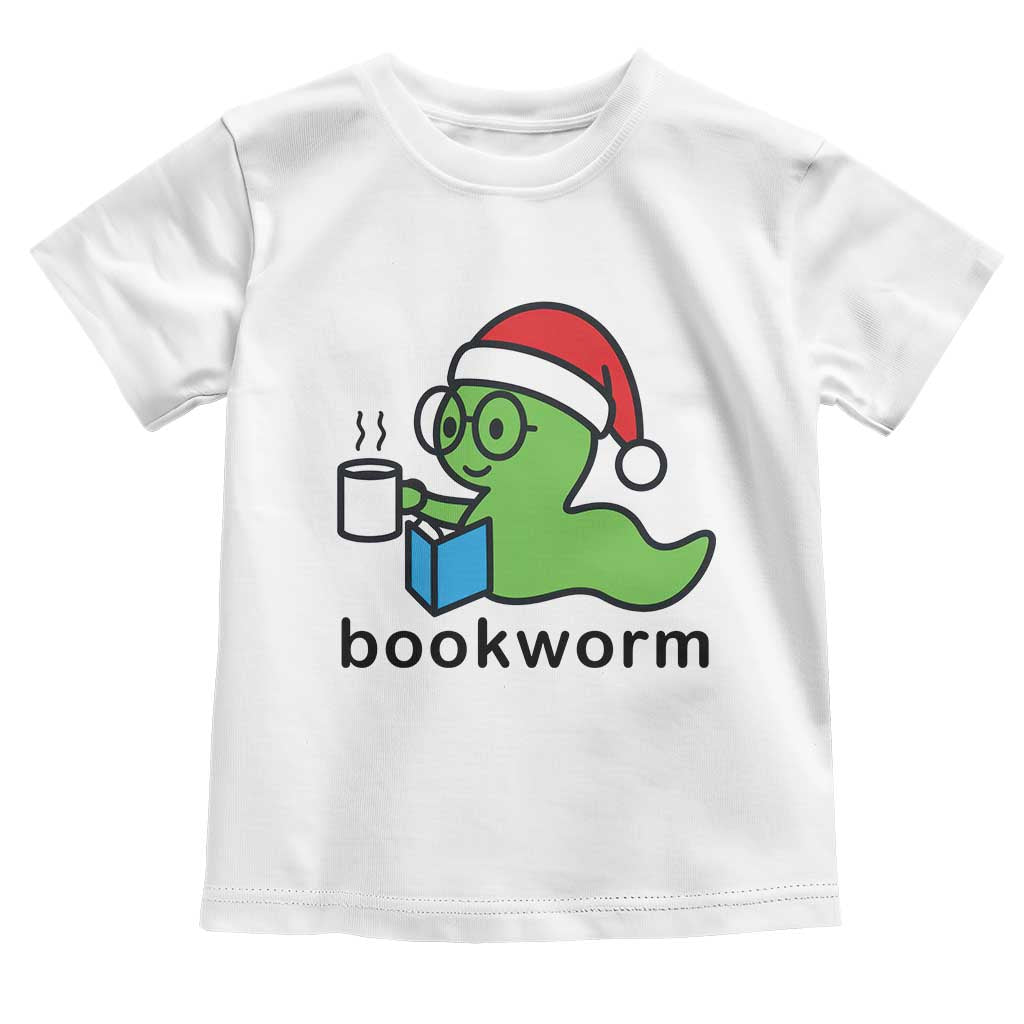 Bookworm Christmas Toddler T Shirt Reading Book Lover TS14 White Print Your Wear