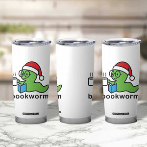 Bookworm Christmas Tumbler Cup Reading Book Lover TS14 Print Your Wear