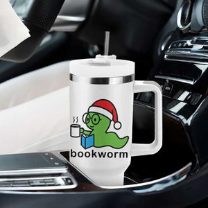 Bookworm Christmas Tumbler With Handle Reading Book Lover TS14 Print Your Wear