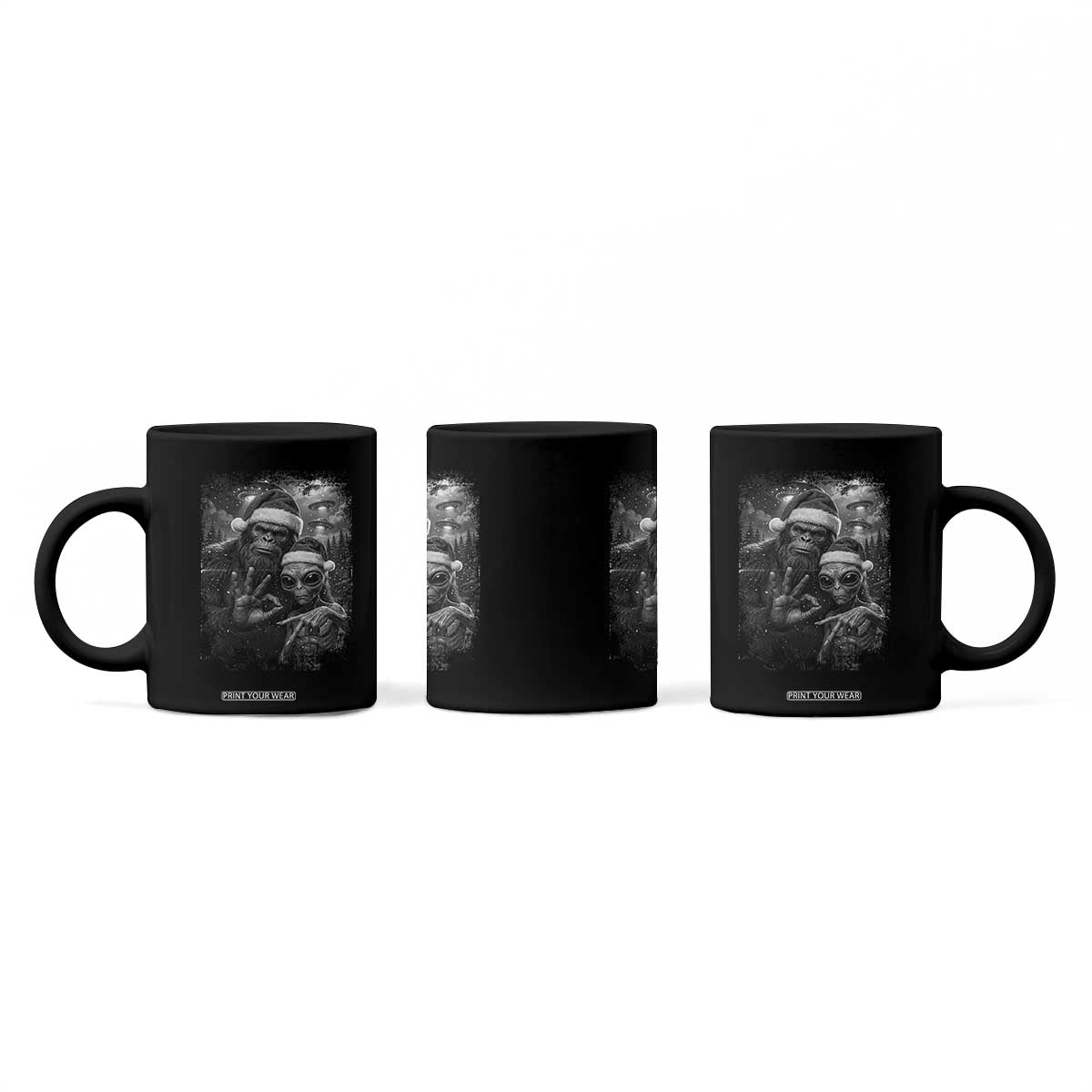 67 Six Seven Bigfoot Christmas Coffee Mug Sasquatch Ailen Selfie UFO Meme TS14 Print Your Wear