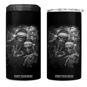 67 Six Seven Bigfoot Christmas 4 in 1 Can Cooler Tumbler Sasquatch Ailen Selfie UFO Meme TS14 One Size: 16 oz Black Print Your Wear