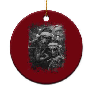 67 Six Seven Bigfoot Christmas Ceramic Ornament Sasquatch Ailen Selfie UFO Meme TS14 1pc Red Print Your Wear