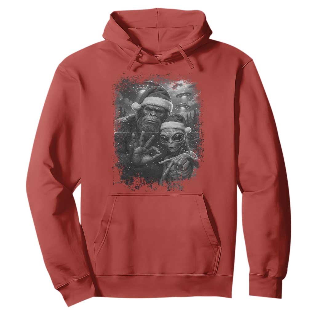 67 Six Seven Bigfoot Christmas Hoodie Sasquatch Ailen Selfie UFO Meme TS14 Red Print Your Wear