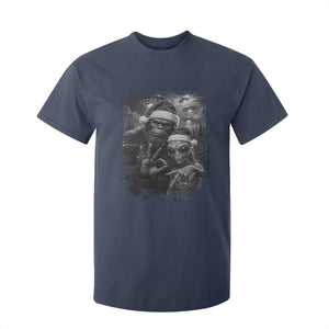 67 Six Seven Bigfoot Christmas T Shirt For Kid Sasquatch Ailen Selfie UFO Meme TS14 Navy Print Your Wear