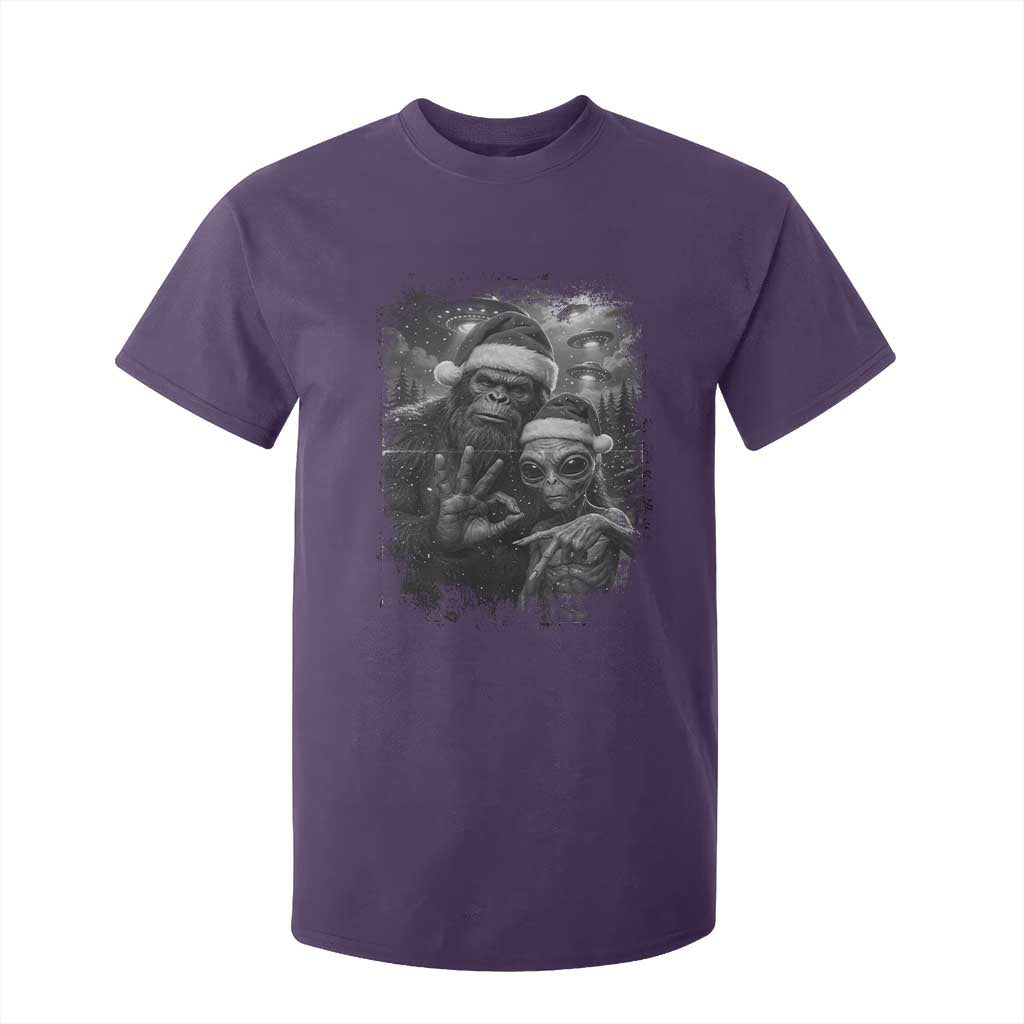 67 Six Seven Bigfoot Christmas T Shirt For Kid Sasquatch Ailen Selfie UFO Meme TS14 Purple Print Your Wear