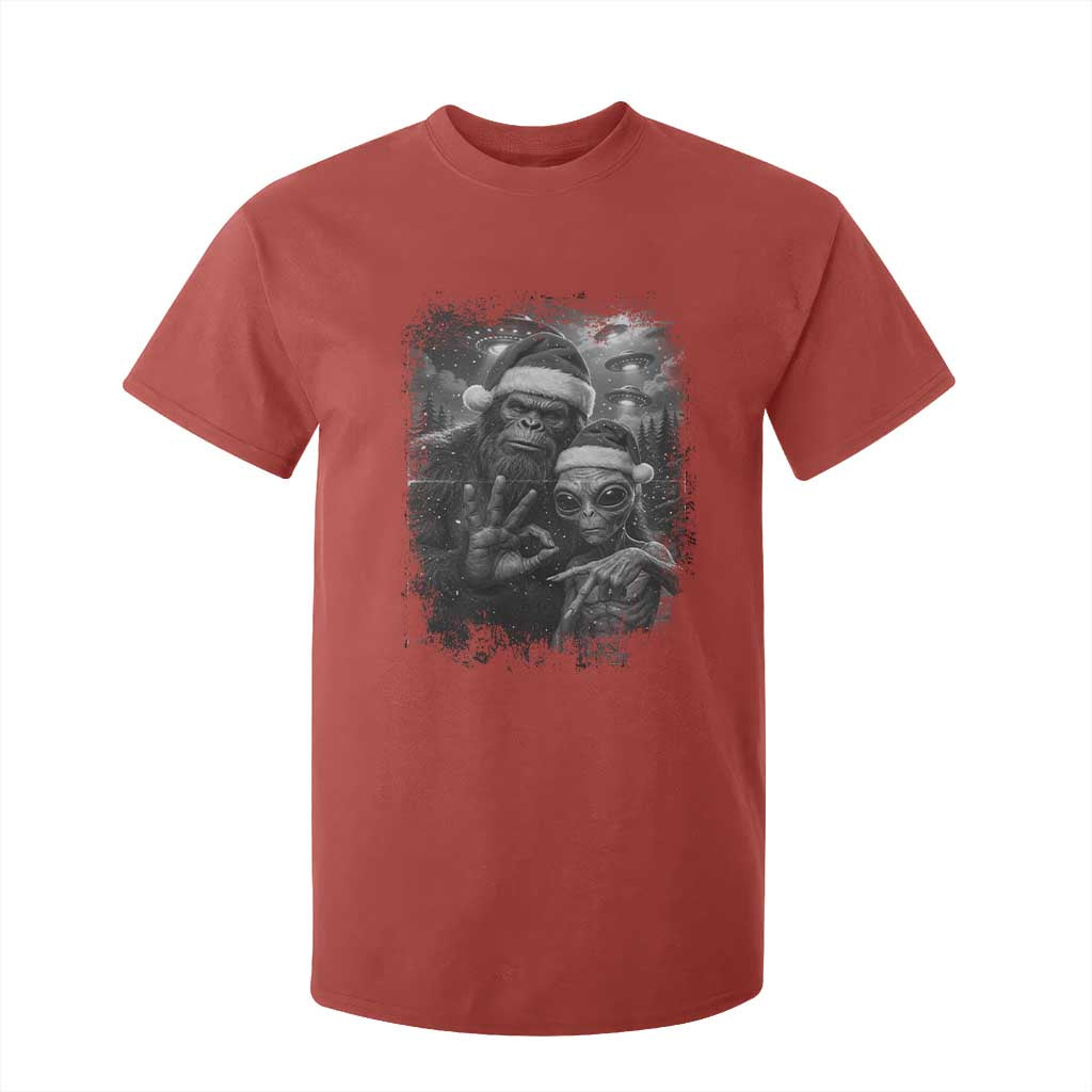 67 Six Seven Bigfoot Christmas T Shirt For Kid Sasquatch Ailen Selfie UFO Meme TS14 Red Print Your Wear