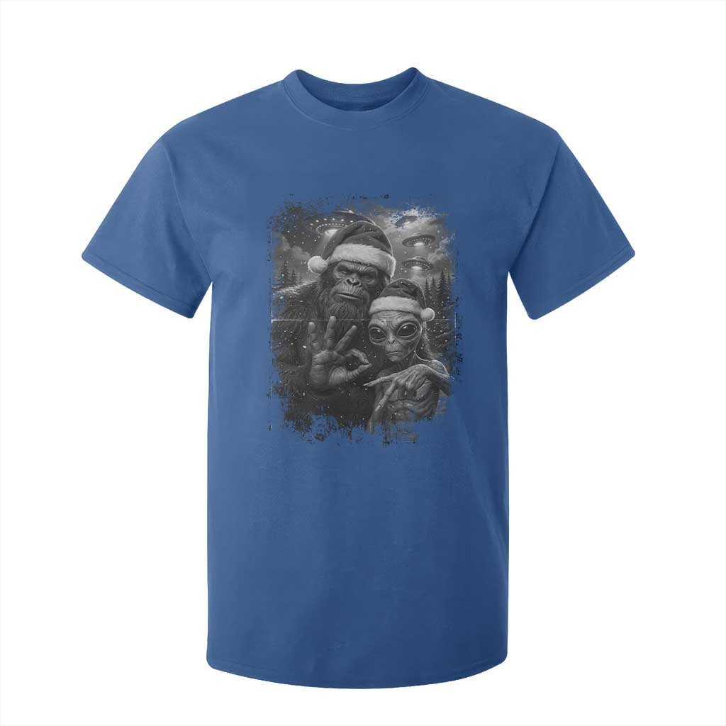 67 Six Seven Bigfoot Christmas T Shirt For Kid Sasquatch Ailen Selfie UFO Meme TS14 Royal Blue Print Your Wear
