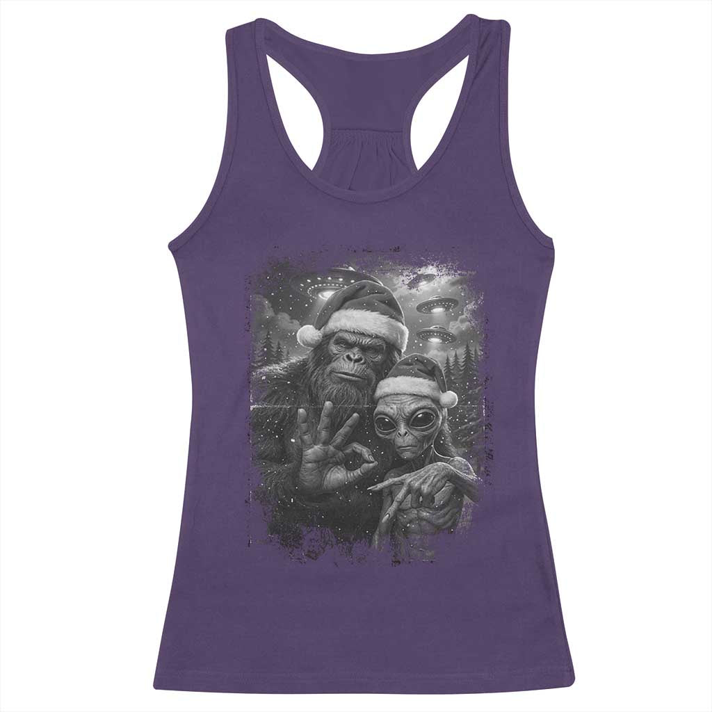 67 Six Seven Bigfoot Christmas Racerback Tank Top Sasquatch Ailen Selfie UFO Meme TS14 Purple Print Your Wear