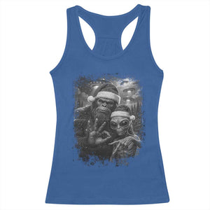 67 Six Seven Bigfoot Christmas Racerback Tank Top Sasquatch Ailen Selfie UFO Meme TS14 Royal Blue Print Your Wear