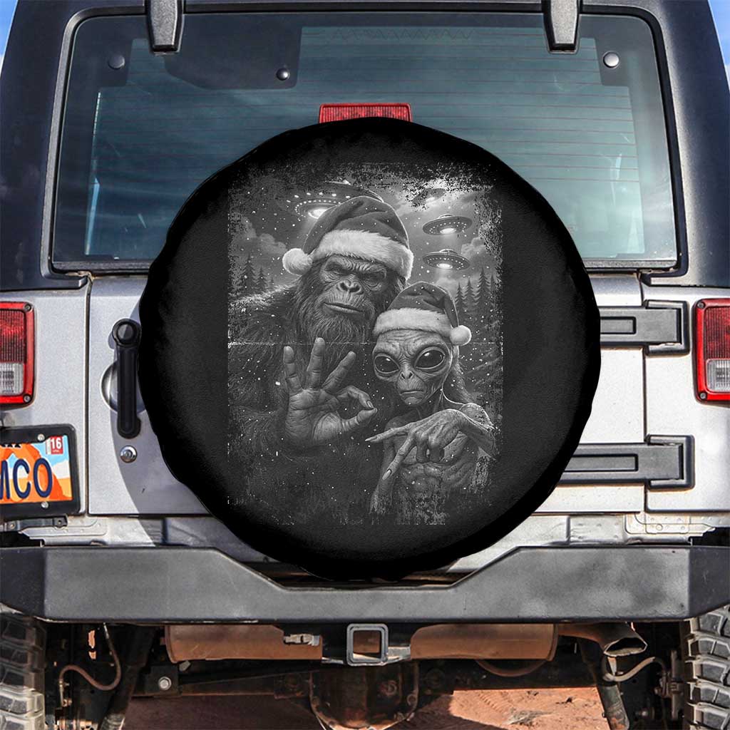 67 Six Seven Bigfoot Christmas Spare Tire Cover Sasquatch Ailen Selfie UFO Meme TS14 No hole Black Print Your Wear