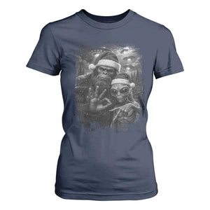 67 Six Seven Bigfoot Christmas T Shirt For Women Sasquatch Ailen Selfie UFO Meme TS14 Navy Print Your Wear