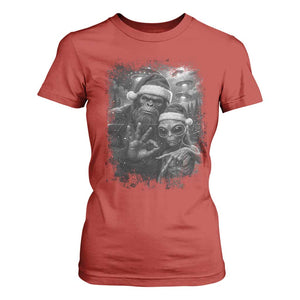 67 Six Seven Bigfoot Christmas T Shirt For Women Sasquatch Ailen Selfie UFO Meme TS14 Red Print Your Wear