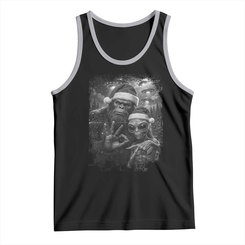 67 Six Seven Bigfoot Christmas Tank Top Sasquatch Ailen Selfie UFO Meme TS14 Black Athletic Heather Print Your Wear