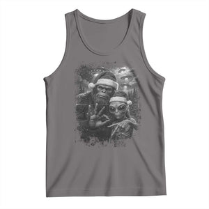 67 Six Seven Bigfoot Christmas Tank Top Sasquatch Ailen Selfie UFO Meme TS14 Deep Heather Print Your Wear