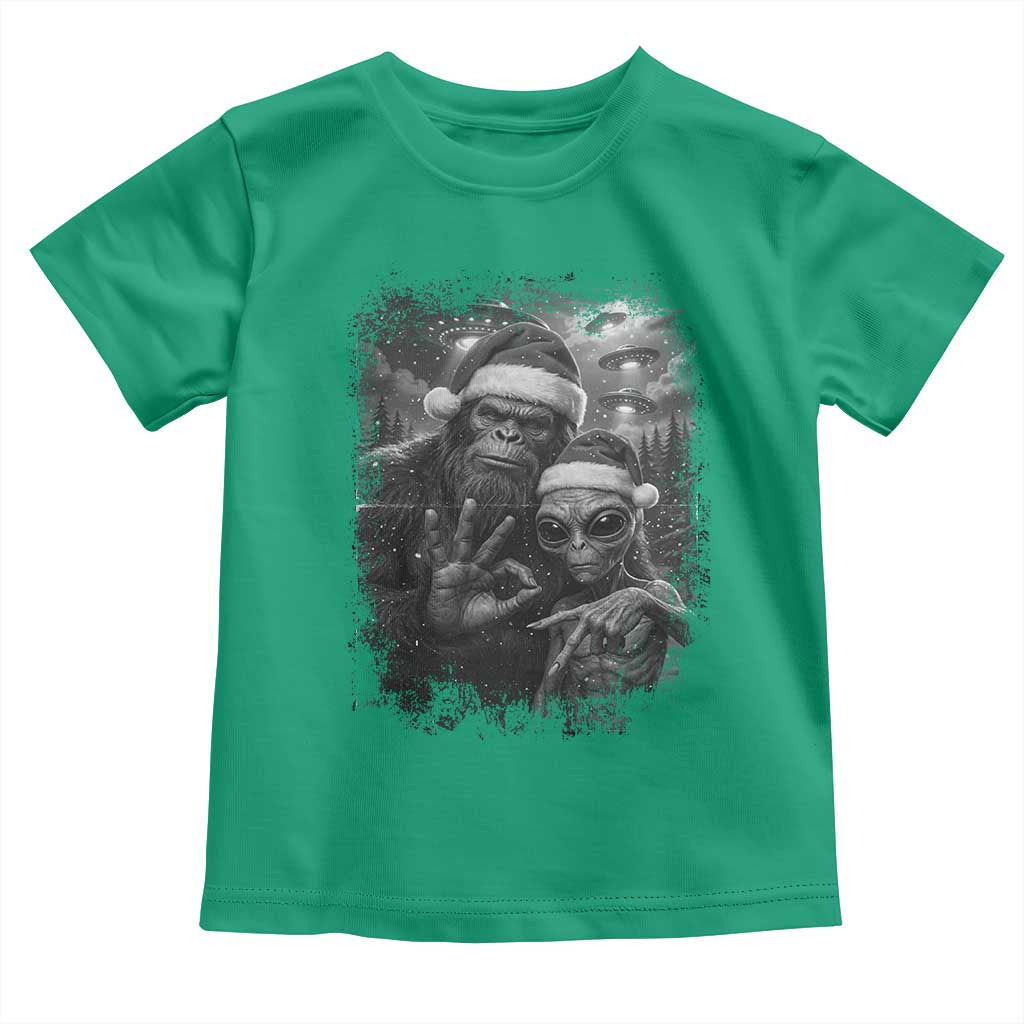 67 Six Seven Bigfoot Christmas Toddler T Shirt Sasquatch Ailen Selfie UFO Meme TS14 Irish Green Print Your Wear