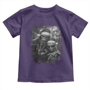 67 Six Seven Bigfoot Christmas Toddler T Shirt Sasquatch Ailen Selfie UFO Meme TS14 Purple Print Your Wear