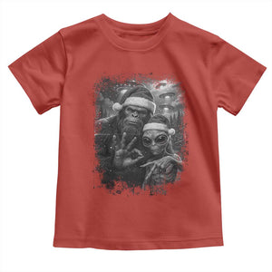 67 Six Seven Bigfoot Christmas Toddler T Shirt Sasquatch Ailen Selfie UFO Meme TS14 Red Print Your Wear