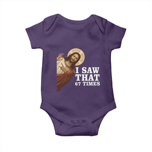 Funny Six Seven Meme Baby Onesie I Saw That 67 Times TS14 Purple Print Your Wear