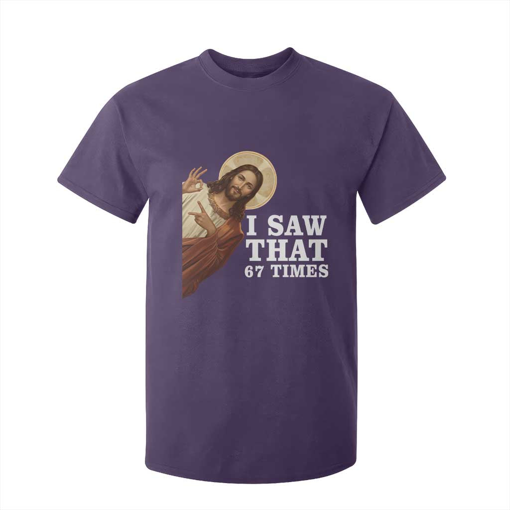 Funny Six Seven Meme T Shirt For Kid I Saw That 67 Times TS14 Purple Print Your Wear