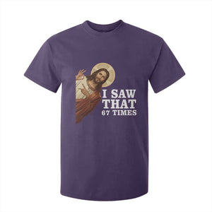 Funny Six Seven Meme T Shirt For Kid I Saw That 67 Times TS14 Purple Print Your Wear