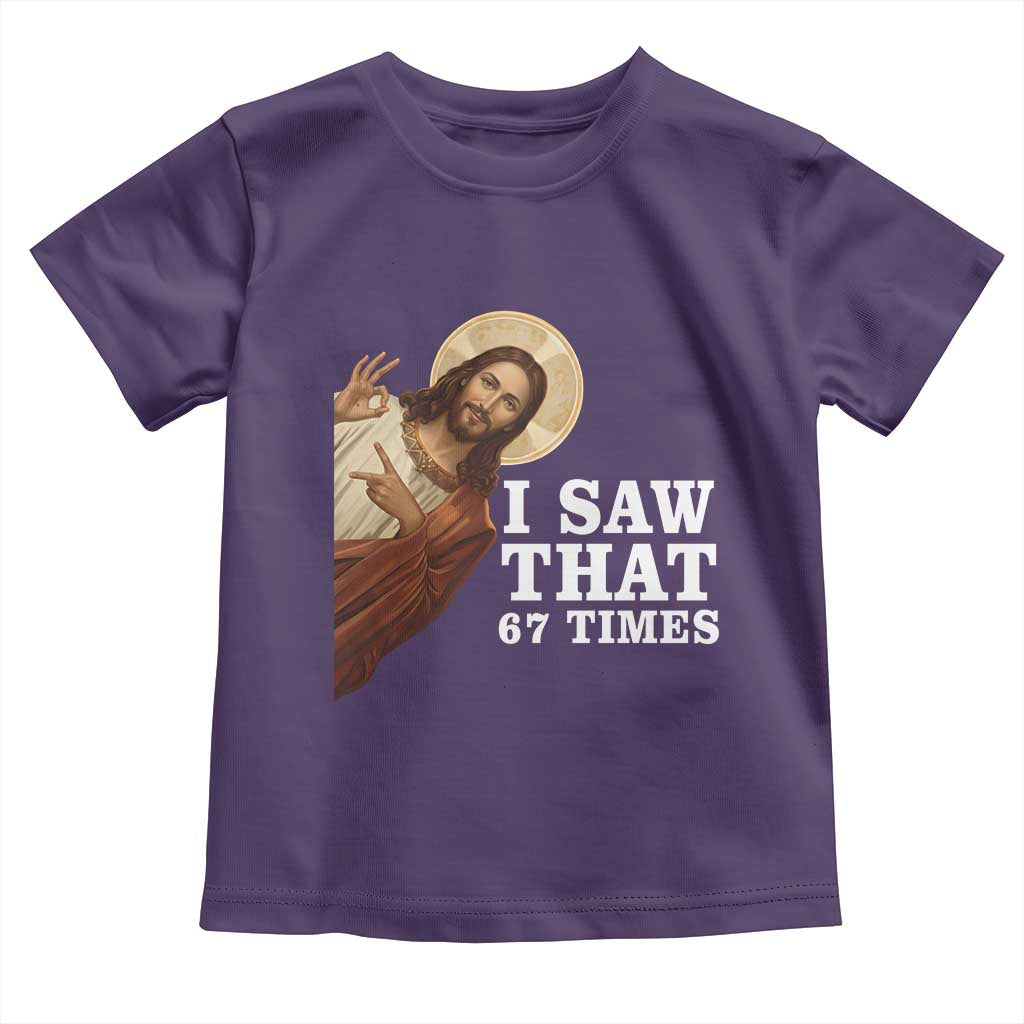 Funny Six Seven Meme Toddler T Shirt I Saw That 67 Times TS14 Purple Print Your Wear
