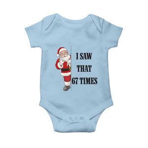 67 Six Seven Santa Christmas Meme Baby Onesie I Saw That TS14 Light Blue Print Your Wear