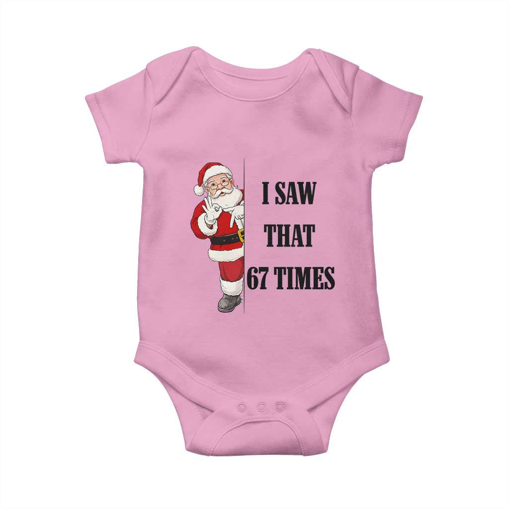 67 Six Seven Santa Christmas Meme Baby Onesie I Saw That - Print Your Wear