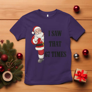 67 Six Seven Santa Christmas Meme T Shirt I Saw That TS14 Purple Print Your Wear