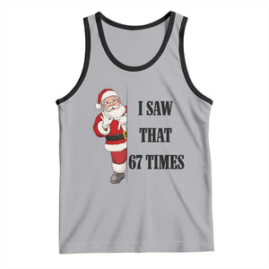 67 Six Seven Santa Christmas Meme Tank Top I Saw That TS14 Athletic Heather Black Print Your Wear