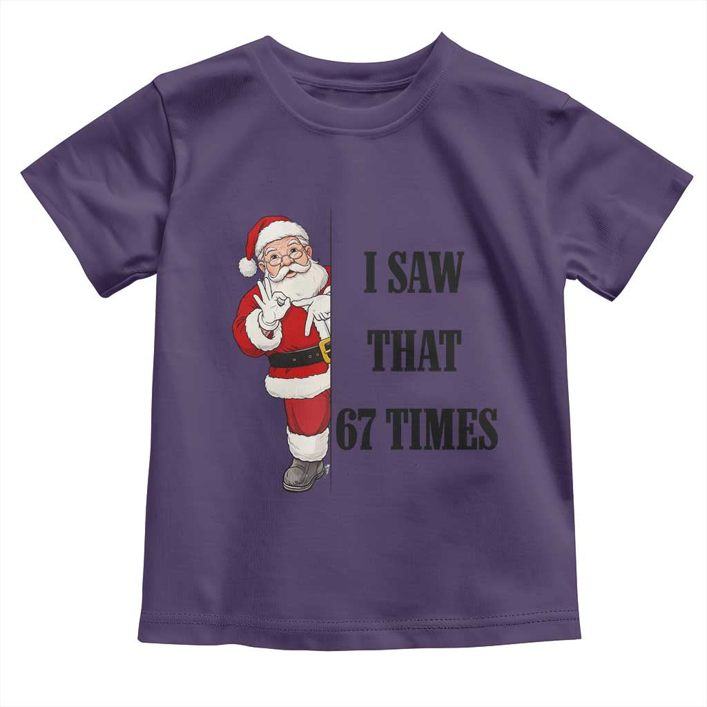 67 Six Seven Santa Christmas Meme Toddler T Shirt I Saw That TS14 Purple Print Your Wear