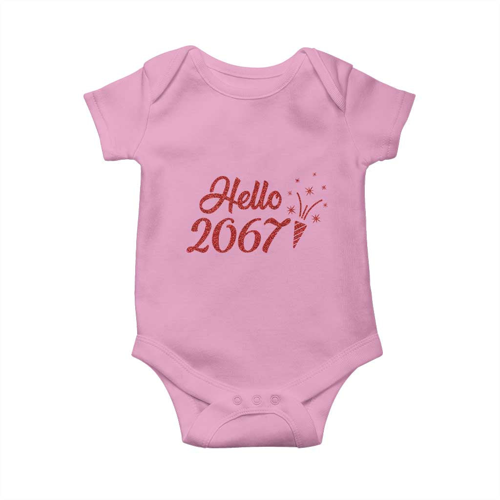 67 Six Seven Meme Baby Onesie New Year 2026 TS14 Light Pink Print Your Wear