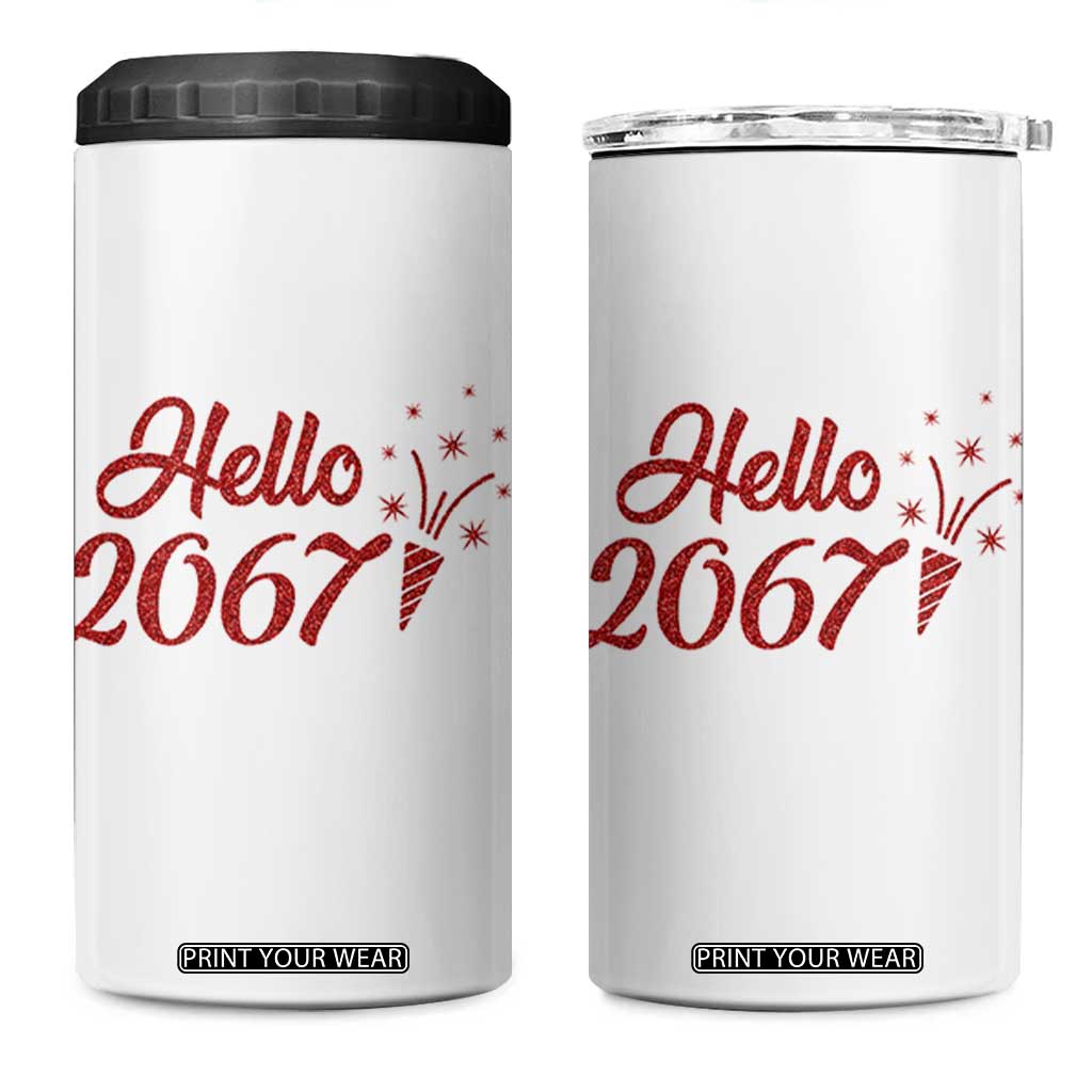 67 Six Seven Meme 4 in 1 Can Cooler Tumbler New Year 2026 TS14 One Size: 16 oz White Print Your Wear