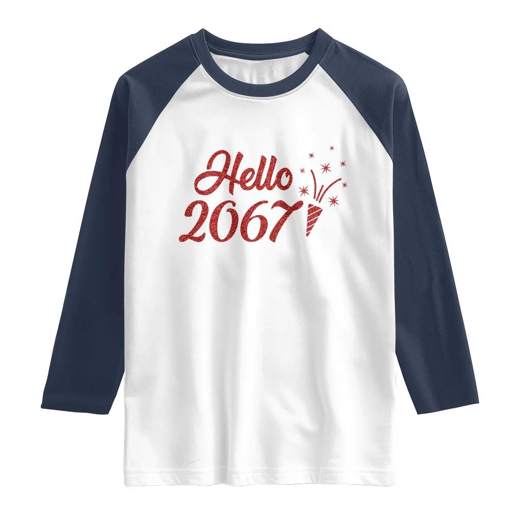 67 Six Seven Meme Raglan Shirt New Year 2026 TS14 White Navy Print Your Wear