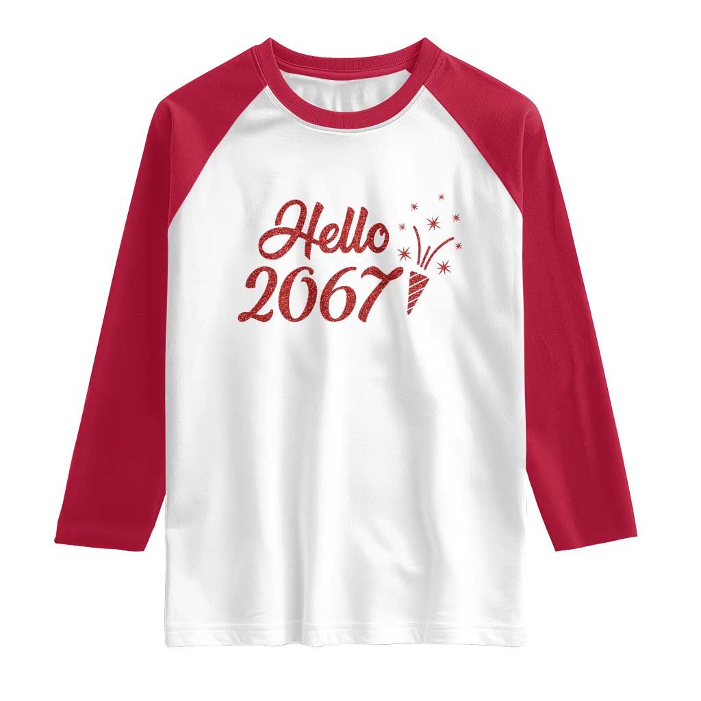 67 Six Seven Meme Raglan Shirt New Year 2026 TS14 White Red Print Your Wear
