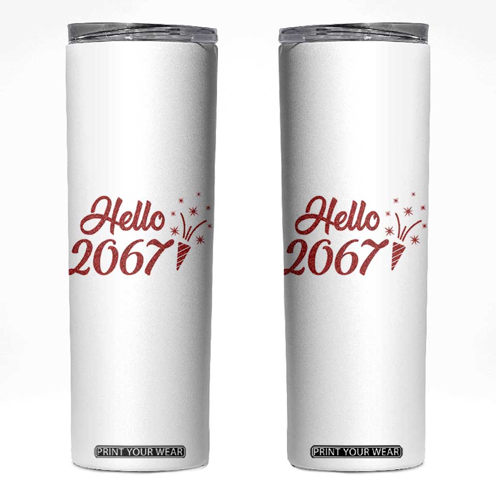 67 Six Seven Meme Skinny Tumbler New Year 2026 TS14 White Print Your Wear