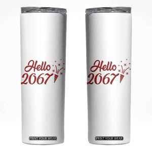 67 Six Seven Meme Skinny Tumbler New Year 2026 TS14 White Print Your Wear