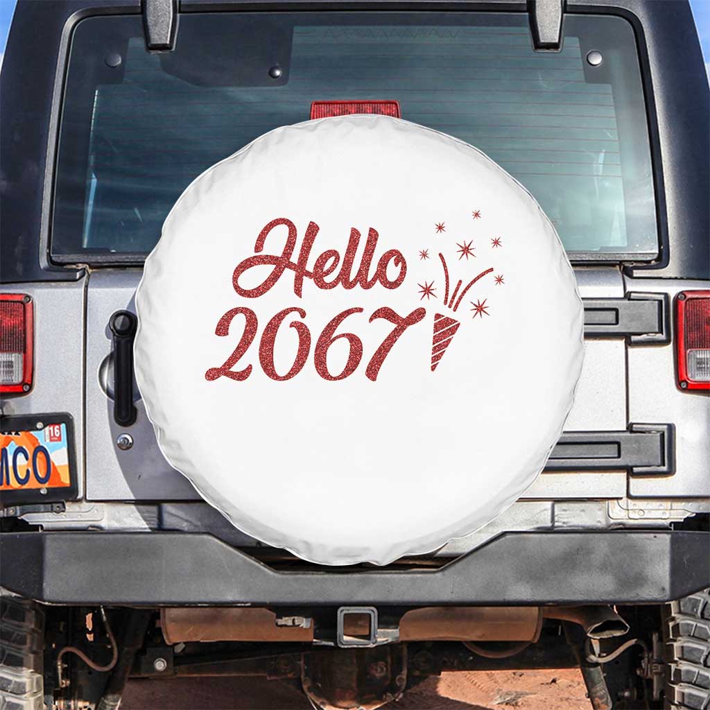 67 Six Seven Meme Spare Tire Cover New Year 2026 TS14 No hole White Print Your Wear