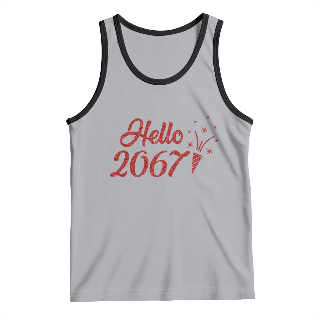 67 Six Seven Meme Tank Top New Year 2026 TS14 Athletic Heather Black Print Your Wear