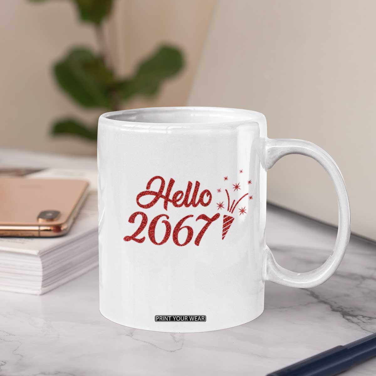 67 Six Seven Meme Coffee Mug New Year 2026 TS14 Print Your Wear