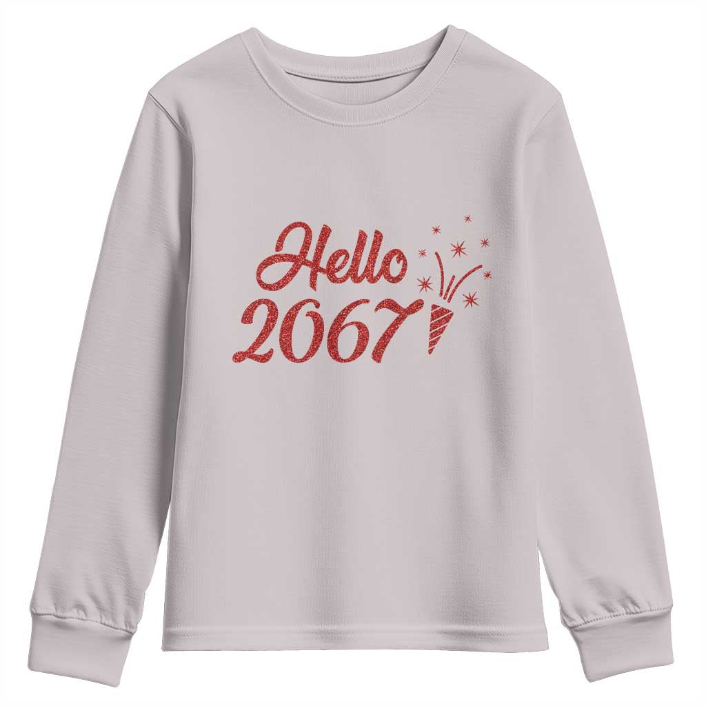 67 Six Seven Meme Youth Sweatshirt New Year 2026 TS14 Ice Gray Print Your Wear