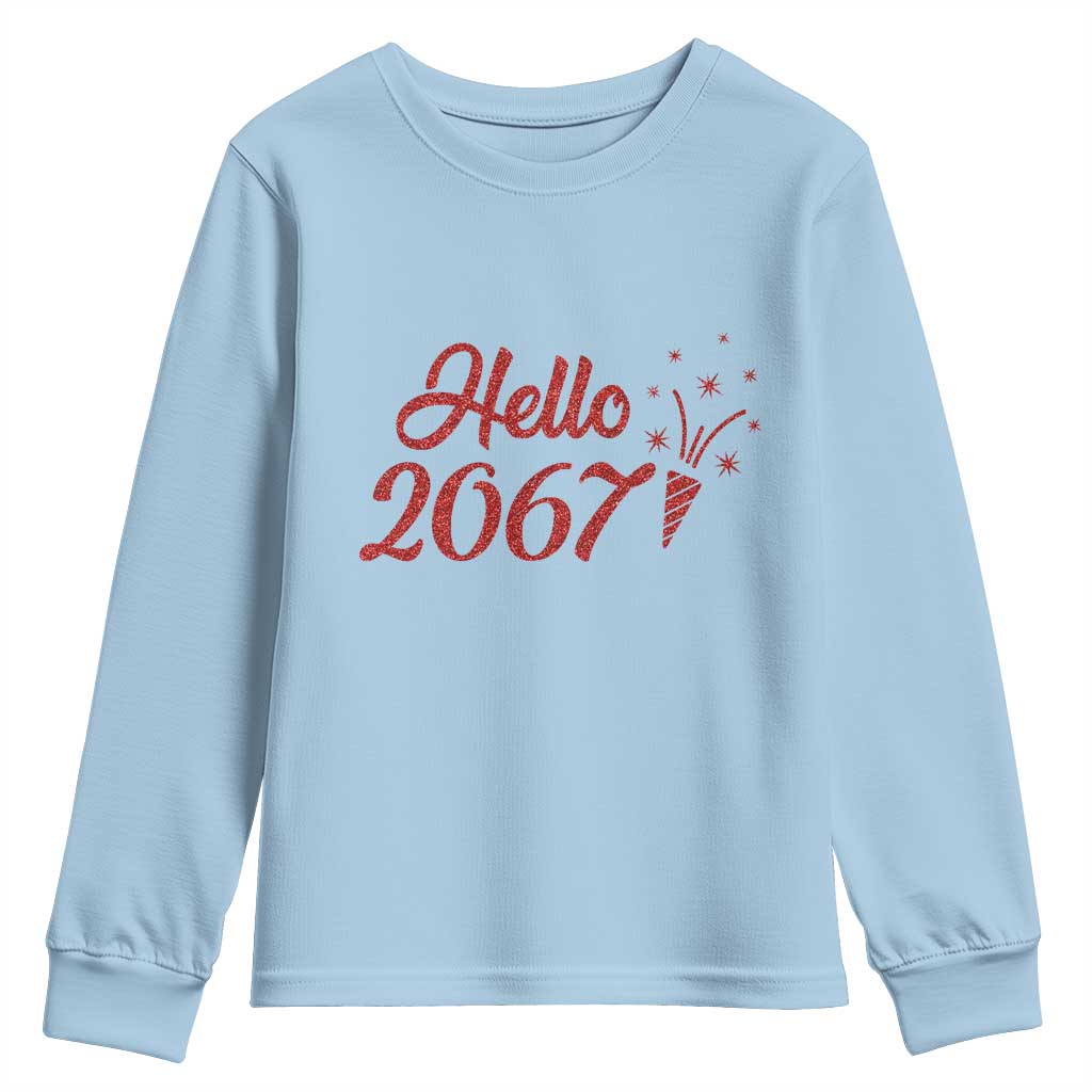 67 Six Seven Meme Youth Sweatshirt New Year 2026 TS14 Light Blue Print Your Wear