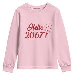 67 Six Seven Meme Youth Sweatshirt New Year 2026 TS14 Light Pink Print Your Wear