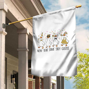 Silly Goose New Years 2026 Garden Flag Cute Goose Party Holiday TS14 Print Your Wear