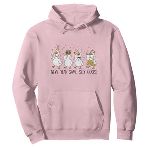 Silly Goose New Years 2026 Hoodie Cute Goose Party Holiday TS14 Light Pink Print Your Wear
