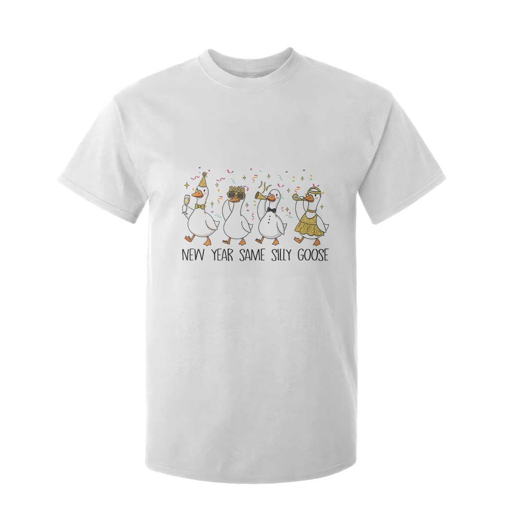 Silly Goose New Years 2026 T Shirt For Kid Cute Goose Party Holiday TS14 White Print Your Wear