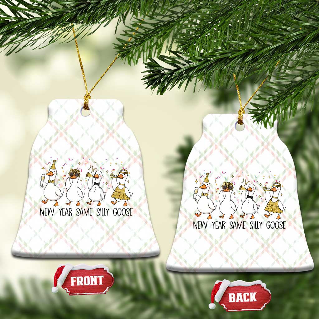 Silly Goose New Years 2026 Ceramic Ornament Cute Goose Party Holiday TS14 Print Your Wear
