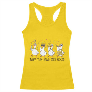 Silly Goose New Years 2026 Racerback Tank Top Cute Goose Party Holiday TS14 Daisy Print Your Wear