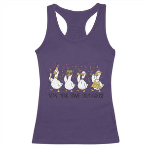 Silly Goose New Years 2026 Racerback Tank Top Cute Goose Party Holiday TS14 Purple Print Your Wear