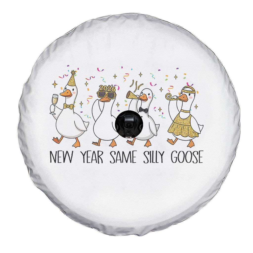 Silly Goose New Years 2026 Spare Tire Cover Cute Goose Party Holiday TS14 Print Your Wear